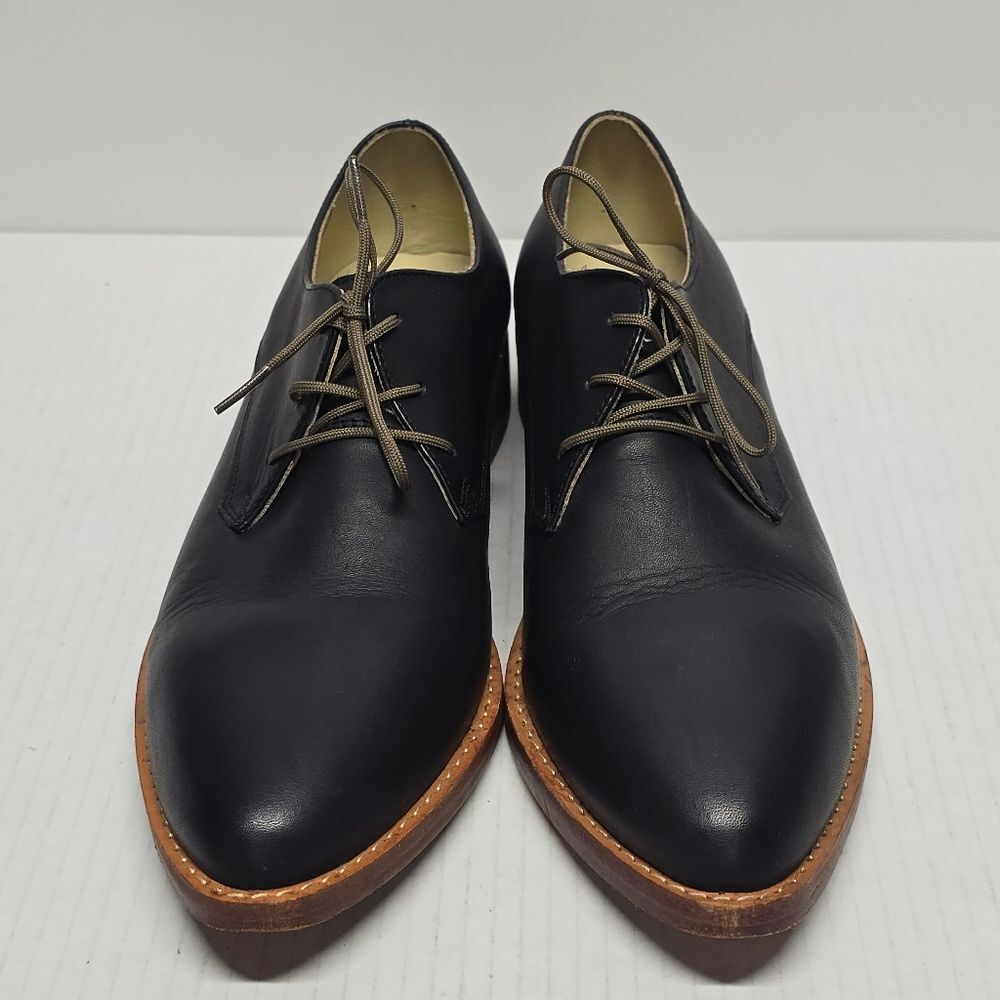 Nisolo James Oxfords Black Leather Preppy Business Casual Shoes 9.5 Narrow - Picture 2 of 8